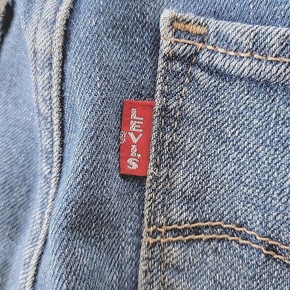 Levi's 721 Distressed Skinny in Rugged Indigo Med Denim size 25 - Picture 10 of 14